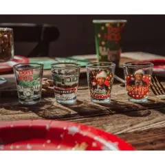 National Lampoons Christmas Vacation 4 Piece Mini Glass Set