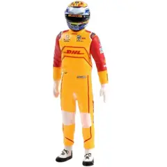 "NTT IndyCar Series" #28 Romain Grosjean Driver Figure "DHL - Andretti Autosport" for 1/18 Scale Models by Greenlight