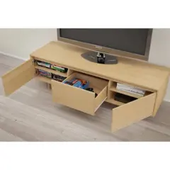 Rustik Drawer TV Stand for TVs up to 66" Light Brown - Nexera