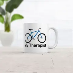 Crazy Dog My Therapist Mug Funny Sarcastic Bike Coffee Cup-11oz