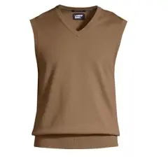 Lands' End Men's Fine Gauge Supima Cotton Sweater Vest