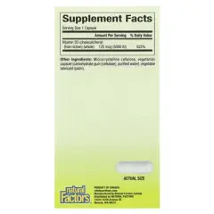 Natural Factors Whole Earth & Sea&reg;, Vegan Bioenhanced Vitamin D3, 125 mcg (5,000 IU), 60 Vegetarian Capsules