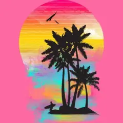 Women's Design By Humans Color of Summer By clingcling Racerback Tank Top