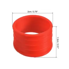 Unique Bargains Silicone Non-Slip Wear-Resistant Tennis Badminton Racket Handle Grip Rings 6 Pcs