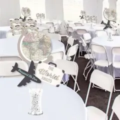 Big Dot of Happiness World Awaits - Travel Themed Party Centerpiece Sticks - Showstopper Table Toppers - 35 Pieces