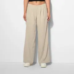 Women's Linen Trousers - Wild Fable&trade; Beige