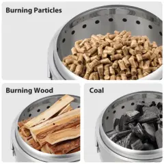 Stainless Steel Fire, Unique Air Switch Design, Easy to Clean, 360&deg; Wide Warm - Perfect for Camping, Bonfire, Outdoor Firepit, 16.5 inch