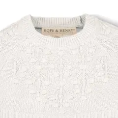 Hope & Henry Girls' Organic Cotton Skater Sweater Dress, Toddler