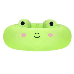 Squishmallows Wendy The Frog Cat and Dog Bolster Bed - Lime Green