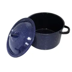 IMUSA 21qt Enamel on Steel Steamer Pot with Steaming Rack - Blue