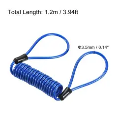 Unique Bargains Steel Spring Luggage Locking Security Cable with Double Loops