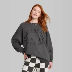 Women's Ascot + Hart Graphic Pullover Sweater - Gray