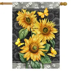 Briarwood Lane Summer House Flag 40x28 For Outdoor Elegant Sunflowers For Summer House Flag
