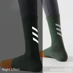 Anna-Kaci Unisex Athletic Crew Socks Two-Pack with Colorblock Design and Arch Compression Support