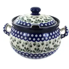 Blue Rose Polish Pottery 190 Ceramika Artystyczna Soup Tureen