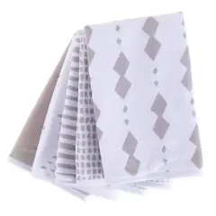 Ely's & Co. Baby Burp Cloths Reversible Jersey Cotton 5 Piece Set