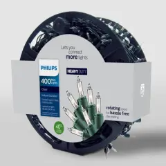 Philips 400ct Heavy Duty Incandescent Smooth Mini String Lights Spool Clear