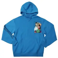 Dragon Ball Z Heroes Long Sleeve Blue Hooded Sweatshirt
