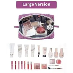 Narwey Large Makeup Bag Travel Cosmetic Bag Organizer Toiletry Bag Make Up Bags Zipper Pouch for Women