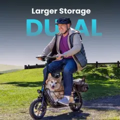 Mastgoal 550W Electric Scooter with Seat for Adults, 12 inch Commuter Electric Scooter for Dogs with Front & Back Basket- up to 20 Miles 18.6MPH