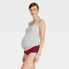 Maternity 3pk Under the Belly Maternity Hipster Underwear - Auden&trade; Pink/Maroon/Black