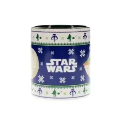 Silver Buffalo Star Wars: The Mandalorian Grogu Christmas Sweater Ceramic Mug | Holds 20 Ounces