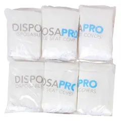 SCS Direct Disposable Airplane and Public Seat Covers (6 Pack) - Individually Wrapped Travel Ready Protector Covers Seats in Planes, Restaurants etc