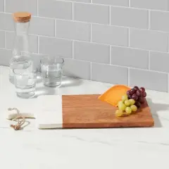 20" x 8" Marble and Wood Serving Board - Threshold&trade;