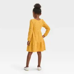 Toddler Girls' Floral Cozy Dress - Cat & Jack&trade; Yellow
