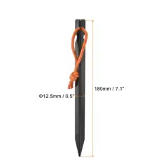 Unique Bargains Tent Stakes Y-Beam with Reflective Pull Rope Kit Aluminum Camping Ground Pegs