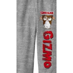 Gremlins Gizmo With Vertical Title Youth Athletic Heather Gray Graphic Joggers