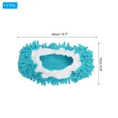 Unique Bargains Washable Multifunctional Floor Cleaning Chenille Mop Slippers