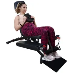 NAYSAYE Exercise Trainers Fitness Chair Multifunction Adjustable Foldable for Full Body Workout in Home Gym Living Room, Black, 26.38"*20.28"*10.63"