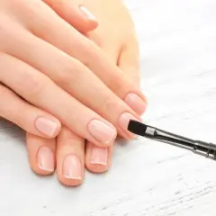 Unique Bargains Large Flat Mouth Nail Painting Brushes for Polish Painting Home DIY Brown 1 Pc