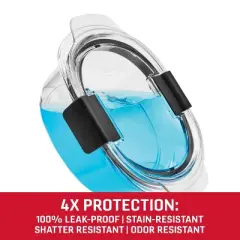 Rubbermaid 7c Brilliance Round Food Storage Container: Clear Plastic, Dishwasher-Safe, 7 Cp Capacity