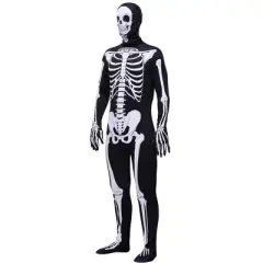 Joyfy Skeleton Halloween Costume for Men' Adults Skeleton Bodysuit for Halloween Costume dress up