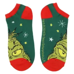 The Grinch Character Art Women's 5-Pair Ankle Socks-OSFA
