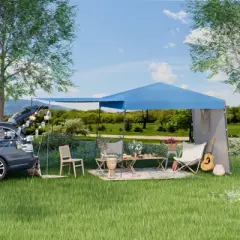 EROMMY 10x10 Ft Pop Up Canopy Tent With 2 Sidewalls, Waterproof Sun Shade Tent For Commercial Events, Markets, And Backyard Gatherings