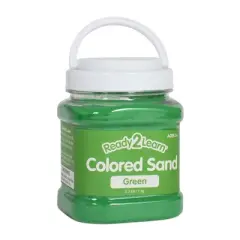 READY 2 LEARN&trade; Colored Sand - Green - 2.2 lb. Jar - Pack of 3