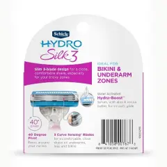 Hydro Silk 3 Refills for Women, 4 ct