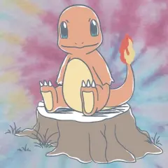 Boy's Pokemon Charmander on Tree Stump T-Shirt