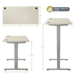 Costway Height Adjustable Electric Standing up Desk Dual Motor w/ Controller