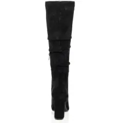 Women's WIDE FIT Petra Knee High Boot - black | CITY CHIC