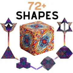 EBF Home Infinity Cube Fidget Toy Cube Box  - Stress Relieving Fidget Toy for Adults & Kids 6+ Sensory Toy Transforms Into 72+  Shapes