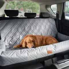 VEVOR Dog Car Seat, Waterproof Dog Booster Seat for Car, Pet Car Seat with Clip-On Safety Leash, PP Cotton Filling, Dog Car Bed