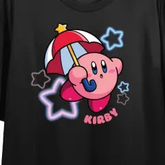 Kirby Parasol Power Women's Black Crop T-shirt