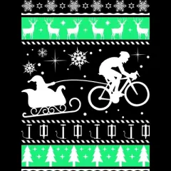 Men's Design By Humans Christmas Santa Cycling Sleigh By LewismartinStore Tank Top