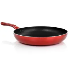 Better Chef Silver Metallic Non Stick Gourmet Fry Pan in Red
