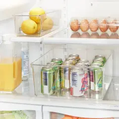 Medium Narrow Fridge and Pantry Organizer Bin - Brightroom&trade;: Clear Kitchen Storage, Freezer-Safe, 14.5"x5.5"