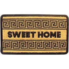 LIVEVIE Sweet Home Rubber Coir Doormat &ndash; 18x30", Durable, Anti-Skid Entry Mat for Indoor/Outdoor Use, Traps Dirt & Moisture.